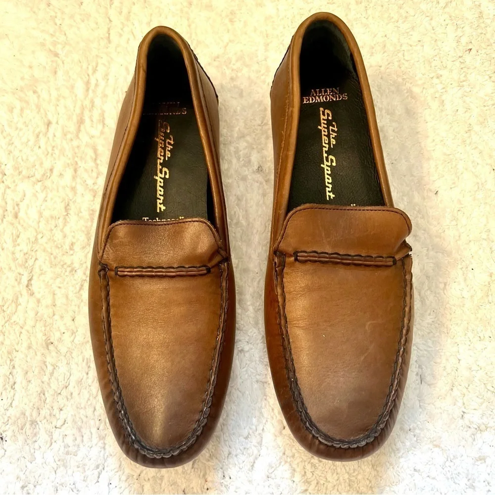 Allen Edmonds Super Sport driving loafer in brown leather men’s size 10D classic